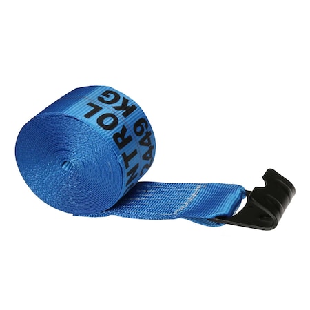4 X 30' Blue Winch Strap With Flat Hook